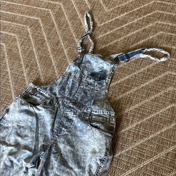 Vanilla Star Gray Acid Wash Denim Overalls - Picture 2 of 7